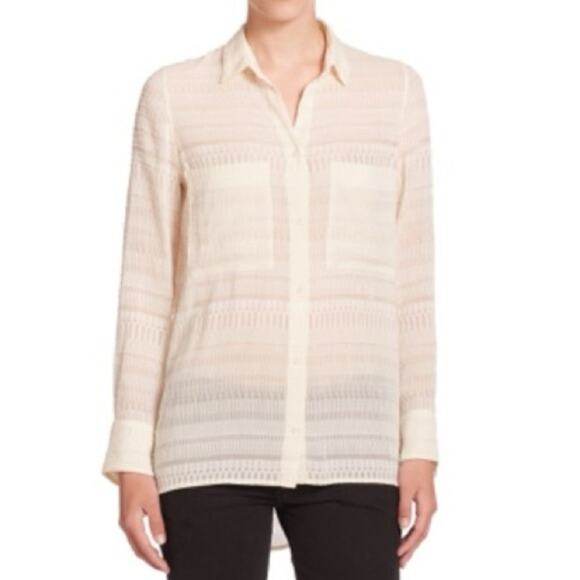 IRO Alaina textured silk blend blouse size 38 USA 6 - Picture 1 of 6